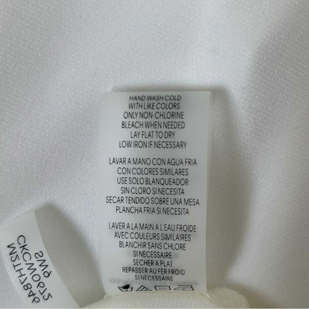 Calvin Klein Modern Essentials White Sleeveless V-Neck Top Size XL NWT - Picture 6 of 9